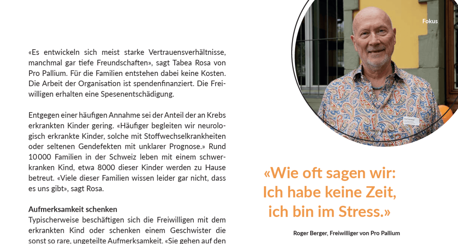 Pro Pallium im imago-Magazin